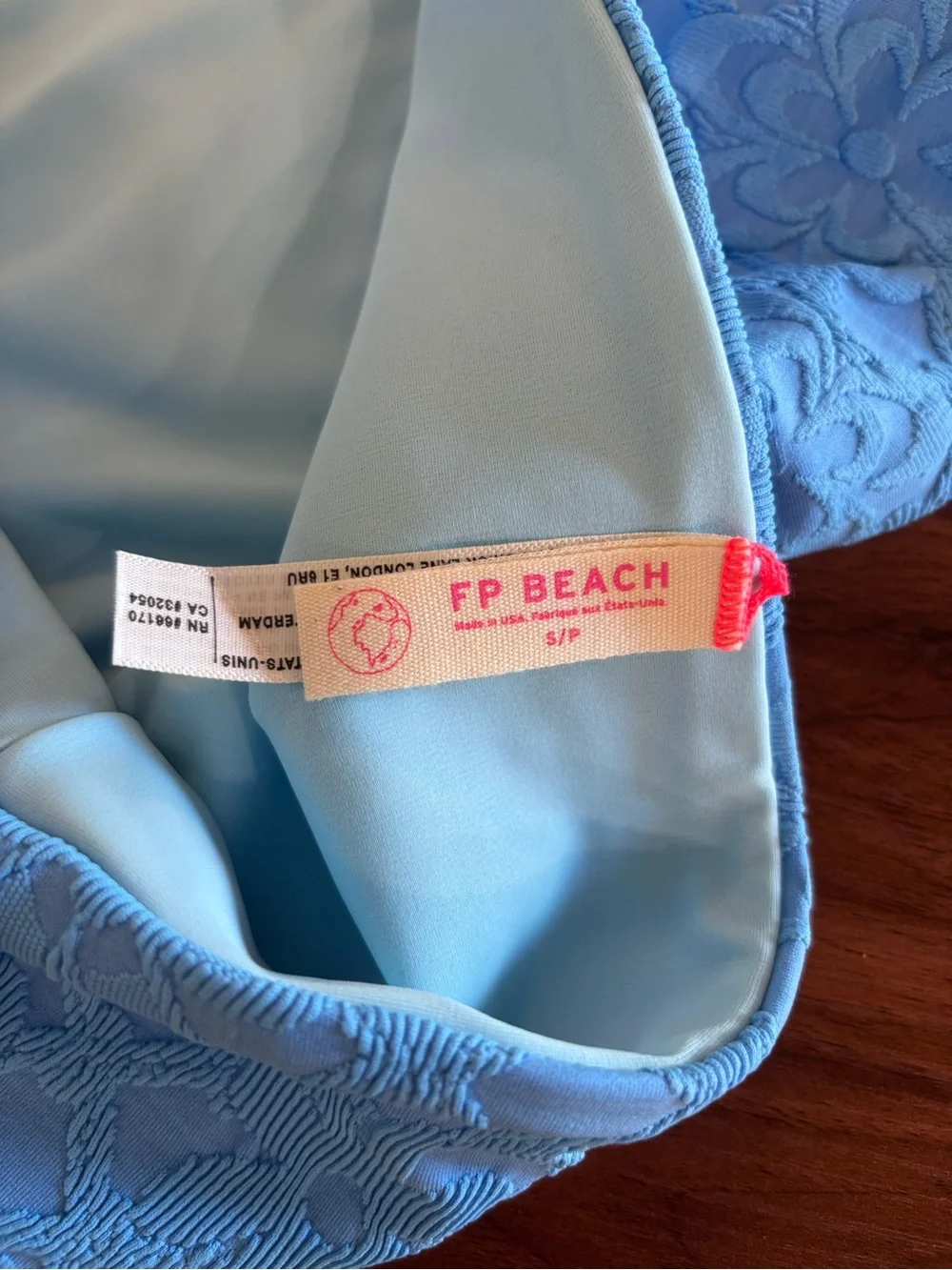 Free People Free-est Lola Strapless Bandeau Bikini Top Blue